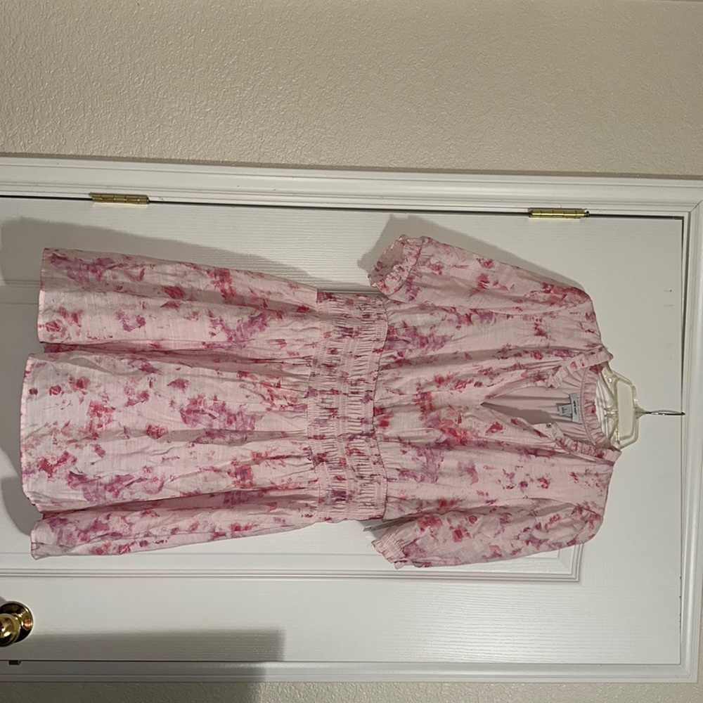 WOMENS LARGE NINE WEST PINK TEA DRESS